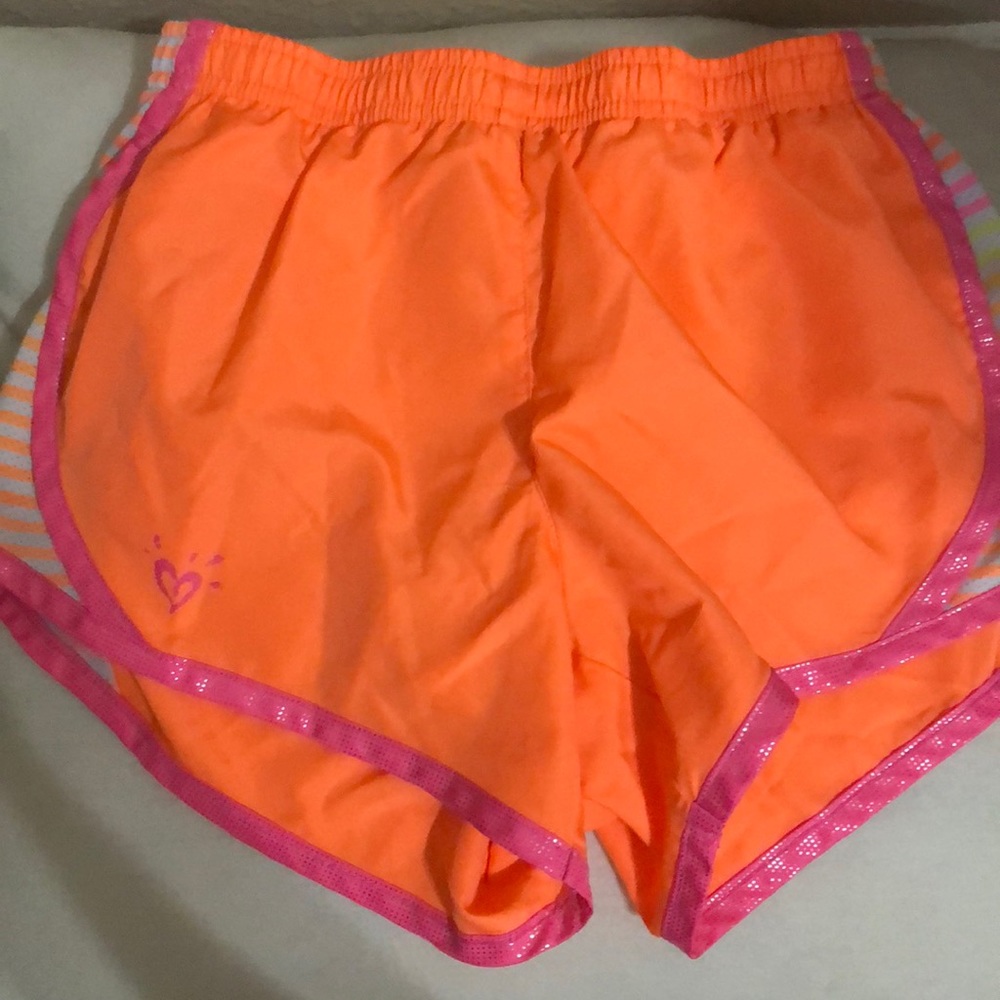 Justice girls orange shorts